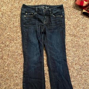 American eagle size 4 blue jeans worn once